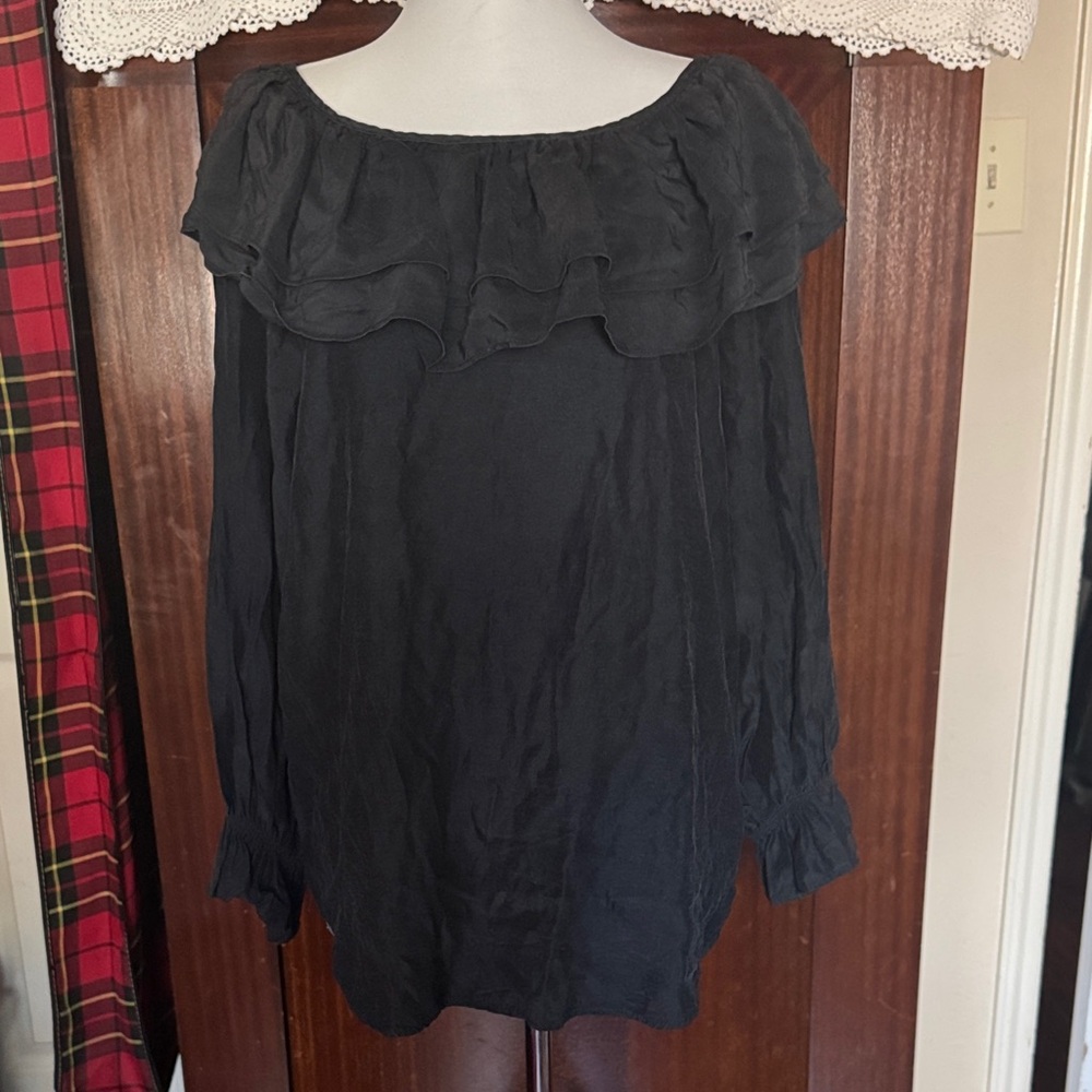Vintage Notations black blouse